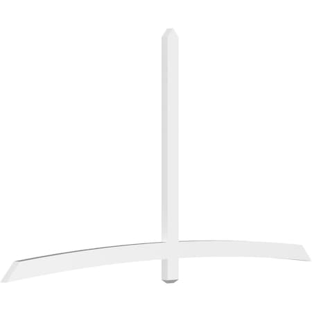 Ekena Millwork Bellingham Architectural Grade PVC Gable Bracket, 108"W x 58 1/2"H x 2"D x 4"F, 13/12 Pitch GBP108X59X0204BEL00